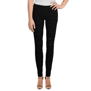 DSTLD Mid-rise Destroyed Denim Skinny Jean Black - 25x28